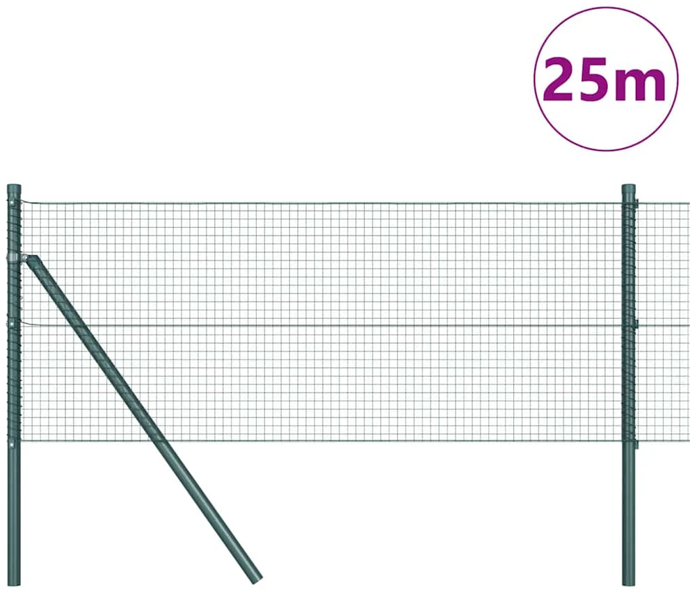Suvirintas vielos tvora žemės tvirtinimas 25 x 0,4 m Žalia