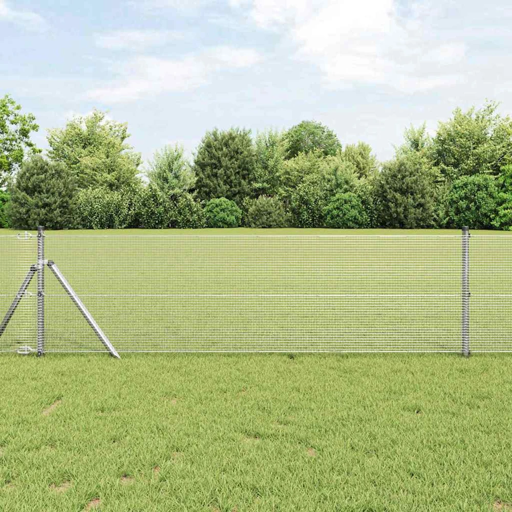 Suvirintas vielos tvora žemės tvirtinimas 25 x 0,4 m Sidabrinė