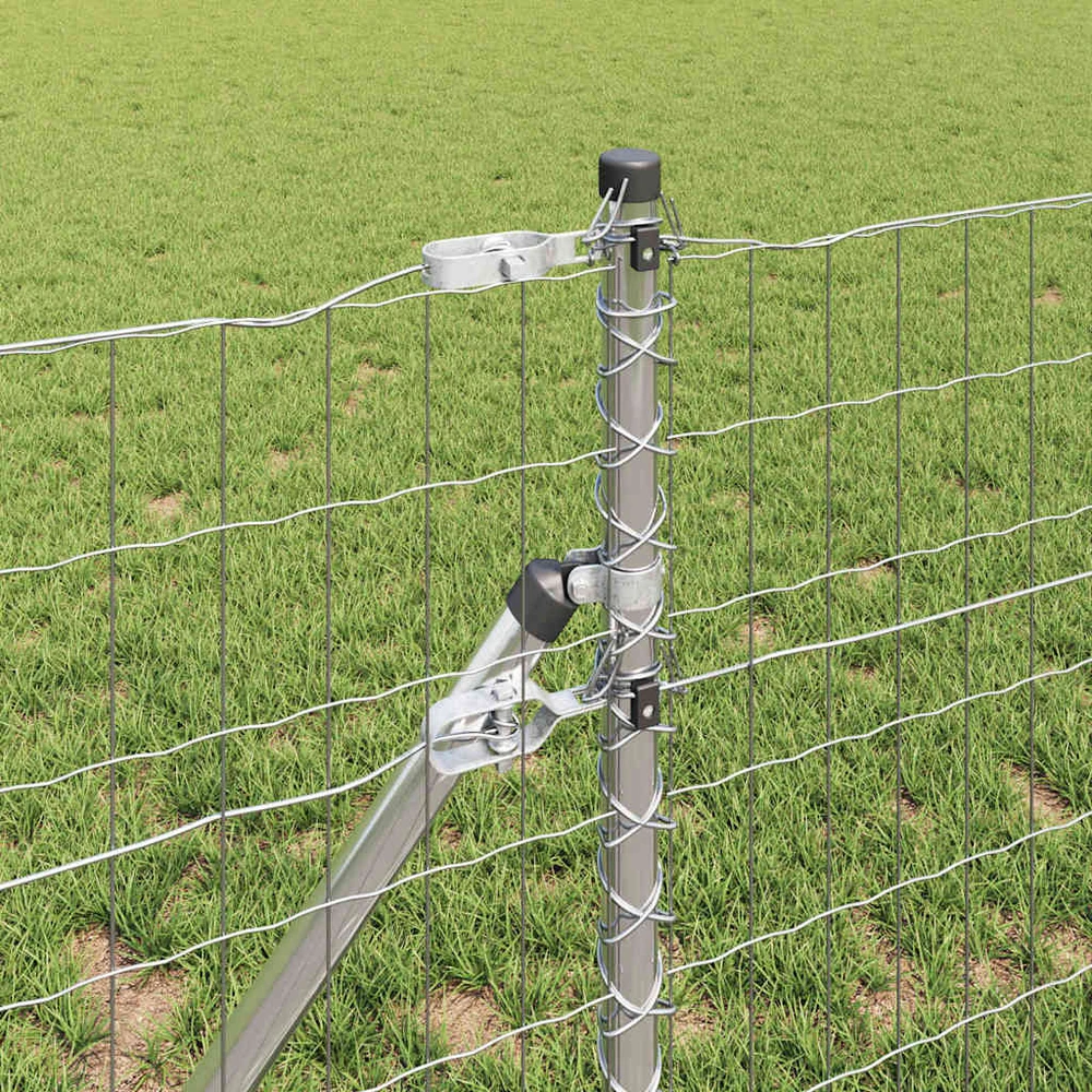 Lauko Euro tvoros gruntinis tvirtinimas 25 x 0,8 m Sidabrinė