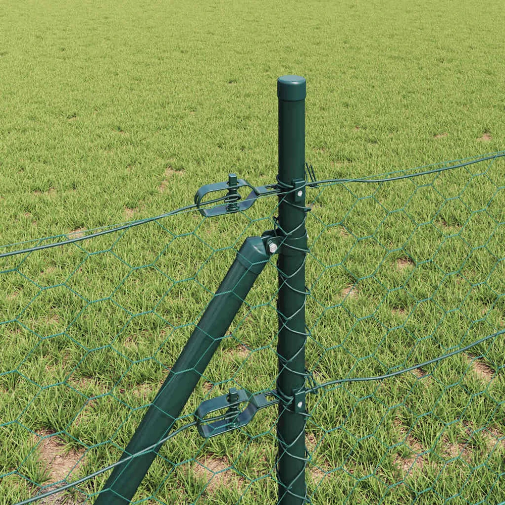 Heksagonalinė tvoros tvirtinimo sistema 25 x 0,8 m Žalia