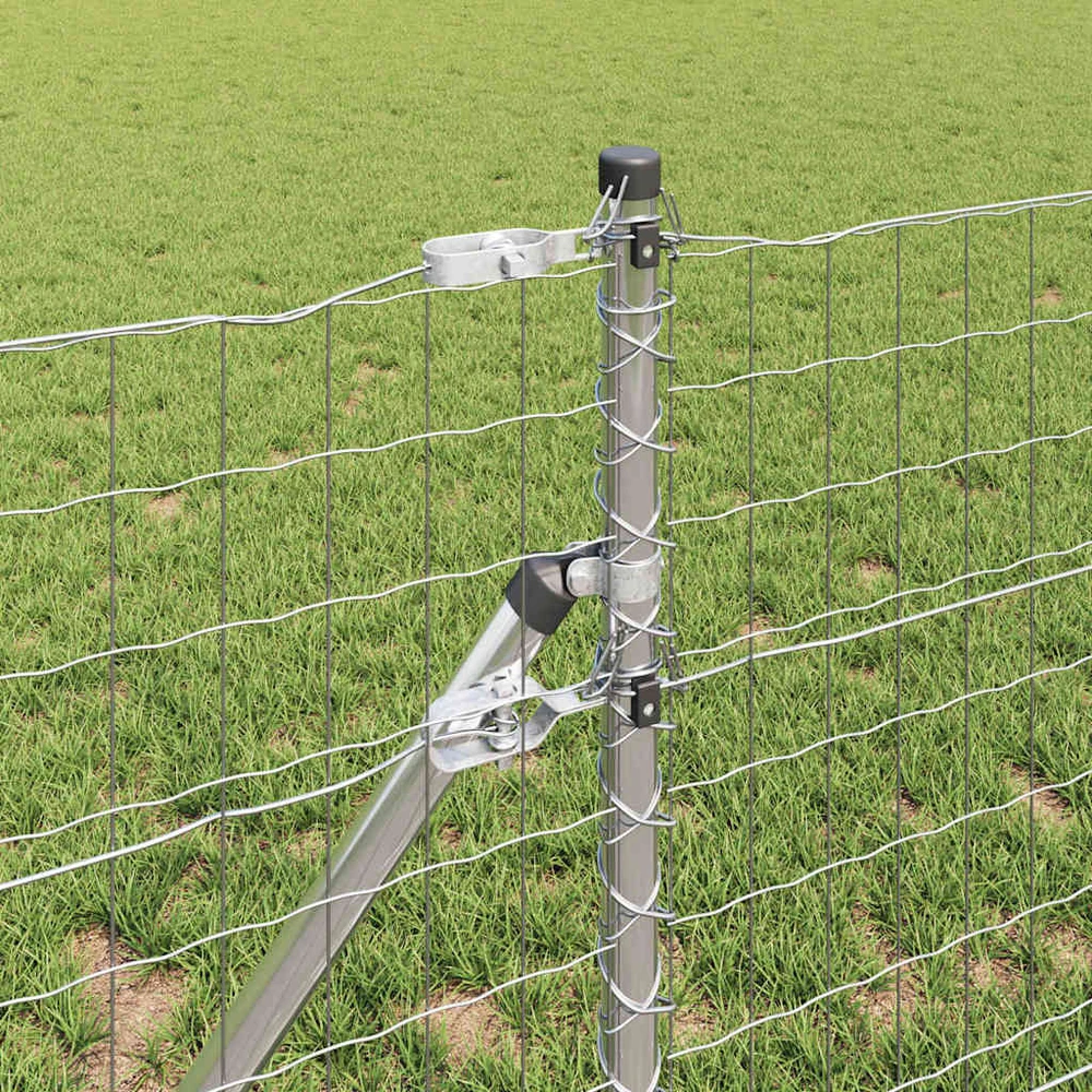 Lauko Euro tvoros gruntinis tvirtinimas 25 x 0,8 m Sidabrinė