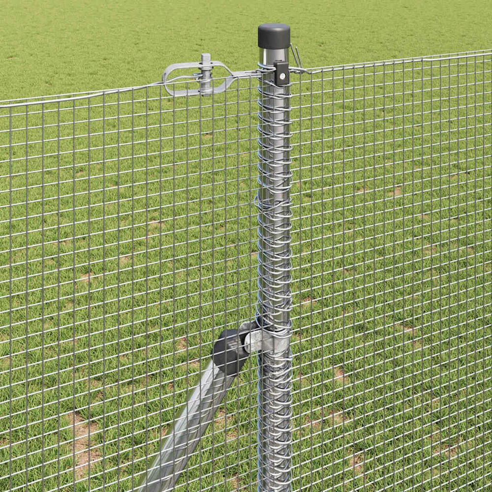 Suvirintas vielos tvora žemės tvirtinimas 25 x 1,2 m Sidabrinė