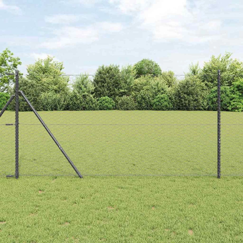 Heksagonalinė tvoros tvirtinimo sistema 25 x 1,4 m Pilka