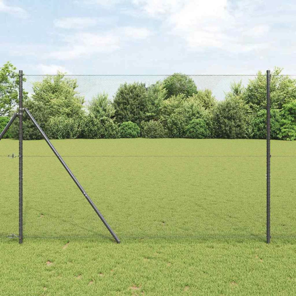 Heksagonalinė tvoros tvirtinimo sistema 25 x 1,5 m Pilka