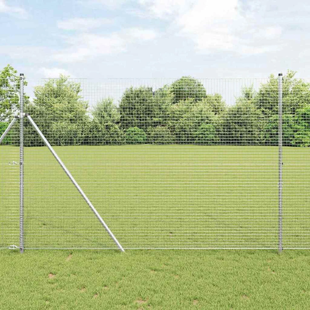 Suvirintas vielos tvora žemės tvirtinimas 25 x 1,6 m Sidabrinė