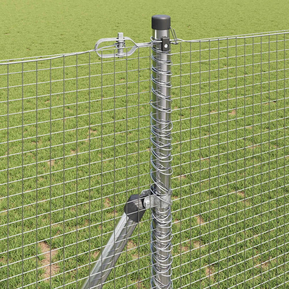 Suvirintas vielos tvora žemės tvirtinimas 50 x 1 m Sidabrinė