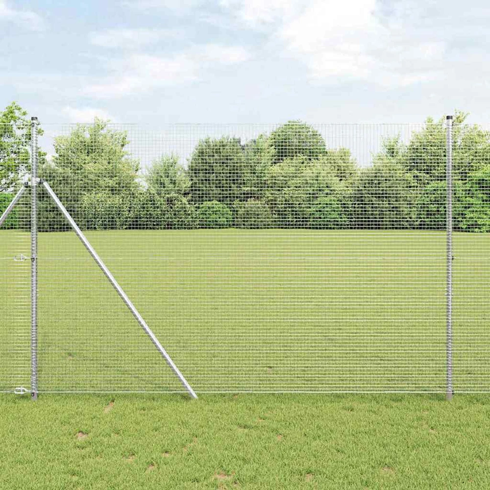 Suvirintas vielos tvora žemės tvirtinimas 50 x 1,5 m Sidabrinė