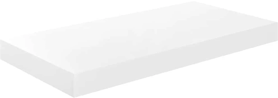 Pakabinama sieninė lentyna, balta, 50x23x3,8cm, MDF, blizgi