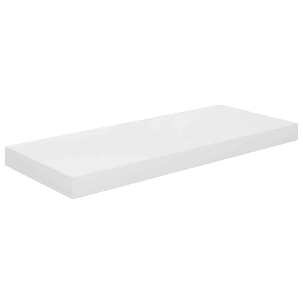 Pakabinama sieninė lentyna, balta, 60x23,5x3,8cm, MDF, blizgi