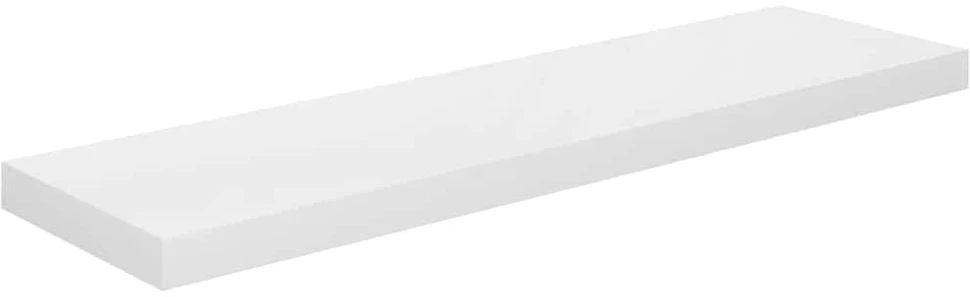 Pakabinama sieninė lentyna, balta, 90x23,5x3,8cm, MDF, blizgi