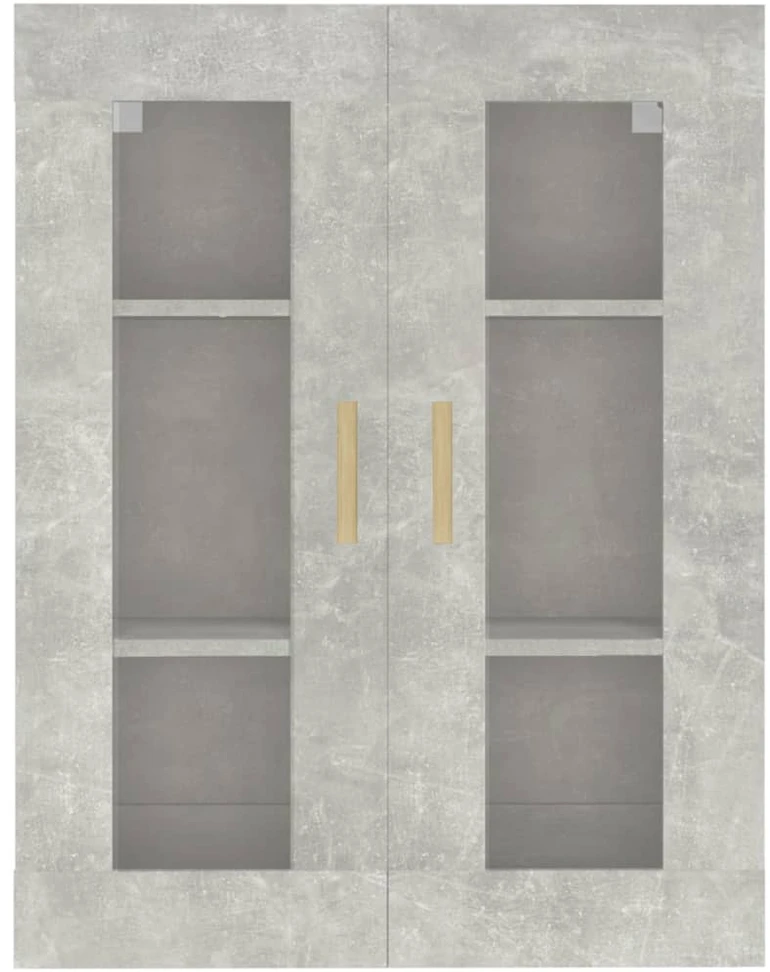 Pakabinama sieninė spintelė, betono pilka, 69,5x34x90cm