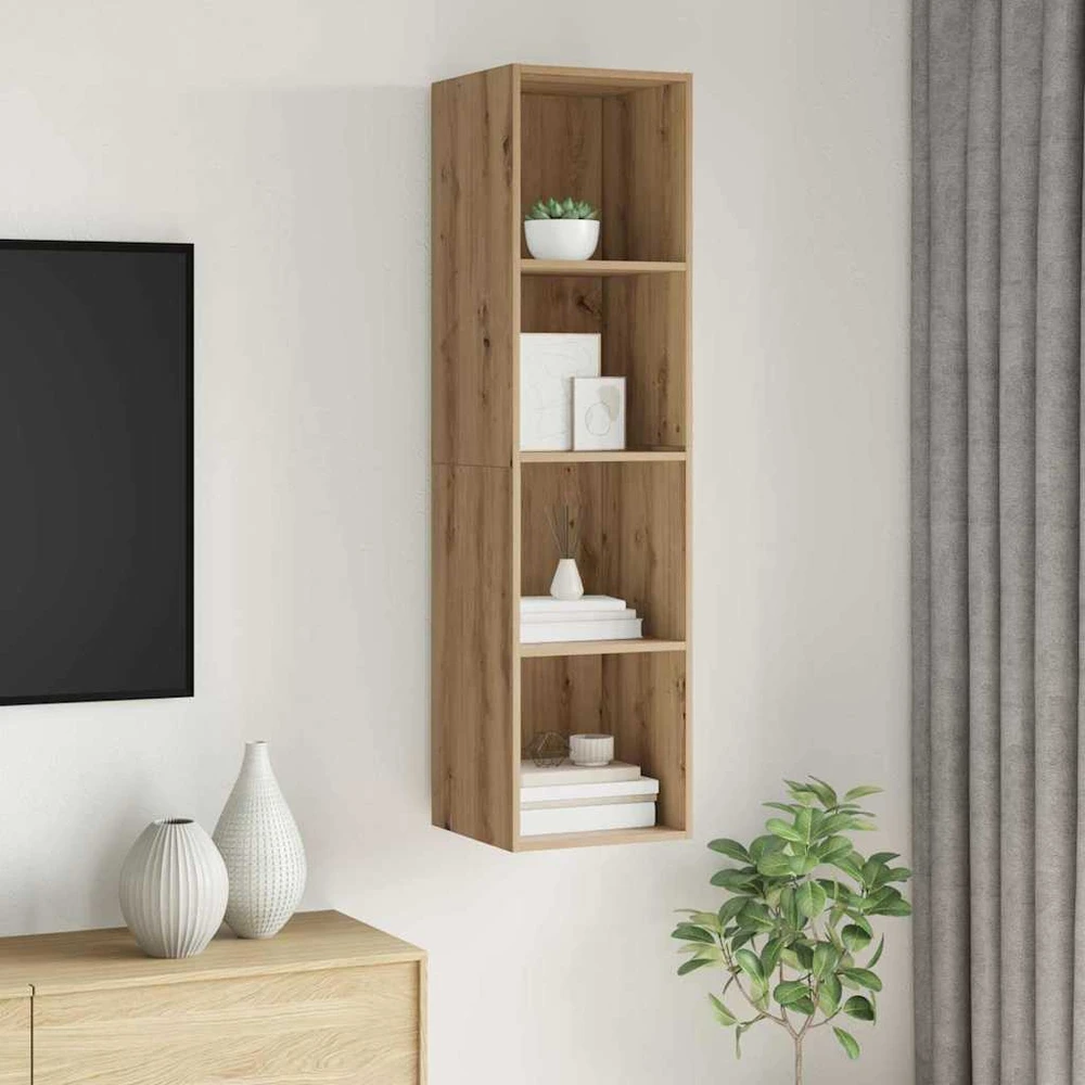 TV staliukas TV spintelių komplektas 37 x 37 x 142,5 cm Amatininkų ąžuolas