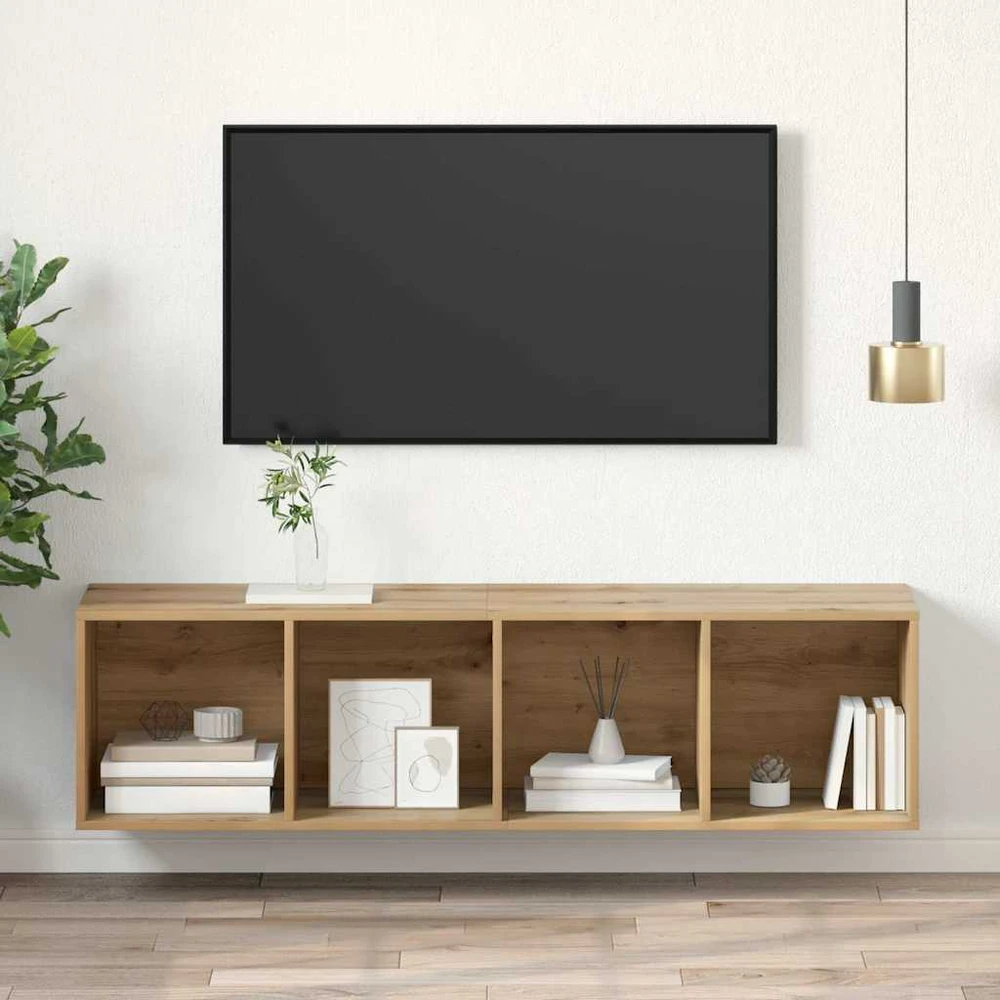 TV staliukas TV spintelių komplektas 37 x 37 x 142,5 cm Amatininkų ąžuolas