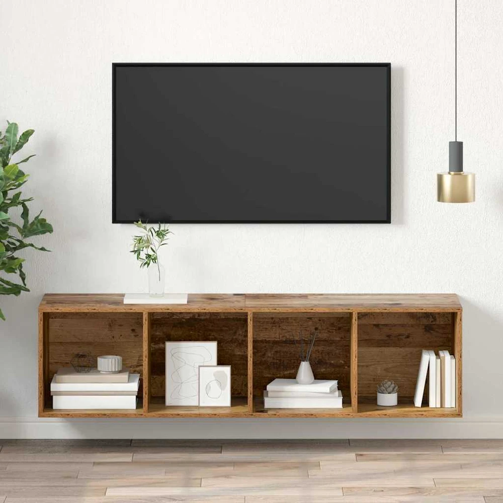 TV staliukas TV spintelių komplektas 37 x 37 x 142,5 cm Senovinis medis
