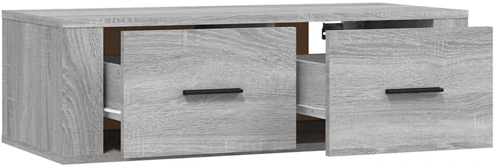 TV staliukas Pakabinama TV spintelė, pilka ąžuolo, 80x36x25cm, mediena