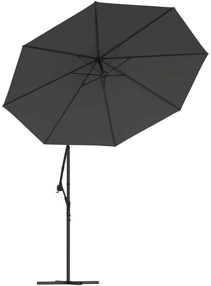Pakaitinis audinys gembiniam skėčiui, antracito spalvos, 350cm