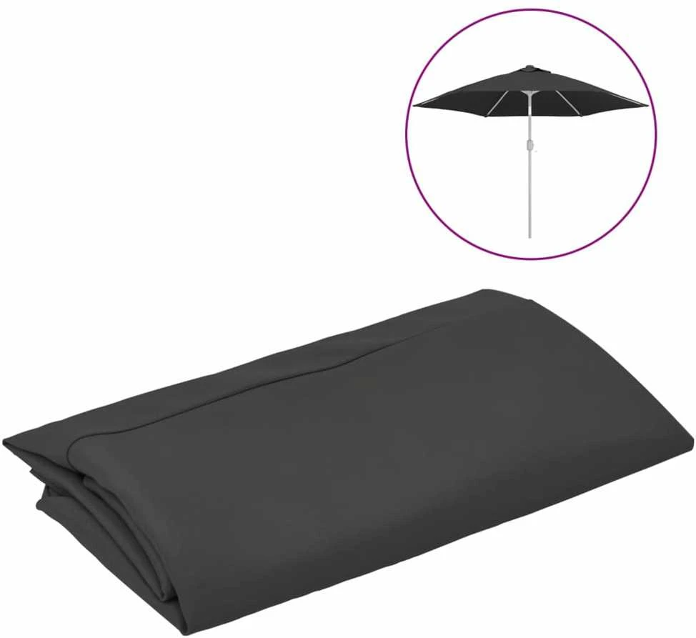 Pakaitinis audinys lauko skėčiui nuo saulės, antracito, 300cm