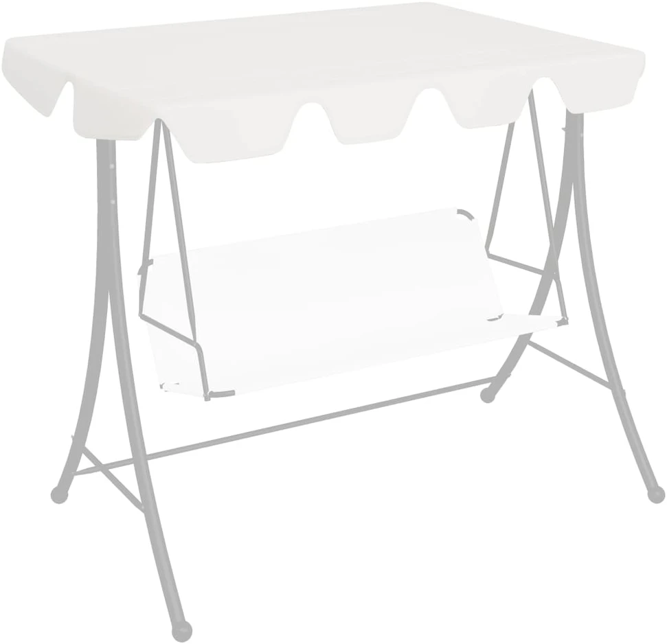 Pakaitinis skliautas sodo sūpynėms, baltas, 150/130x105/70cm