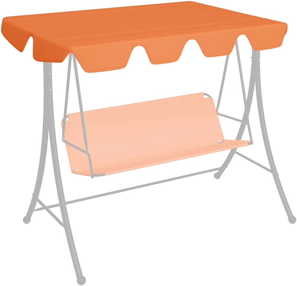 Pakaitinis skliautas sodo sūpynėms, oranžinis, 150/130x105/70cm
