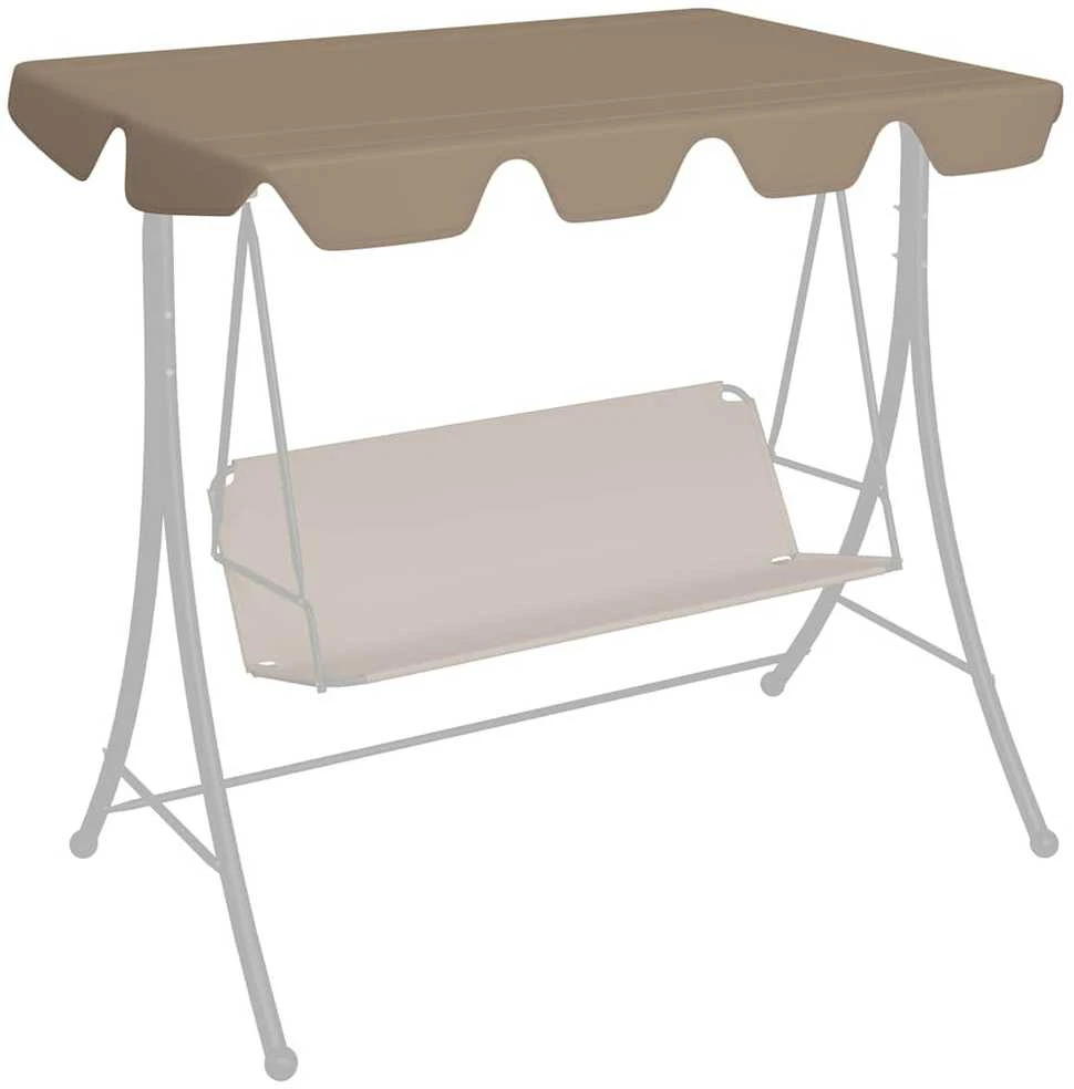 Pakaitinis skliautas sodo sūpynėms, taupe, 188/168x145/110cm