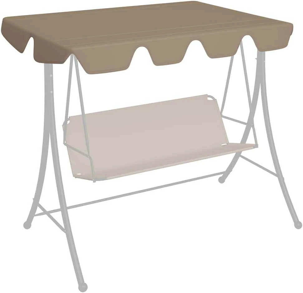 Pakaitinis skliautas sodo sūpynėms, taupe, 150/130x105/70cm