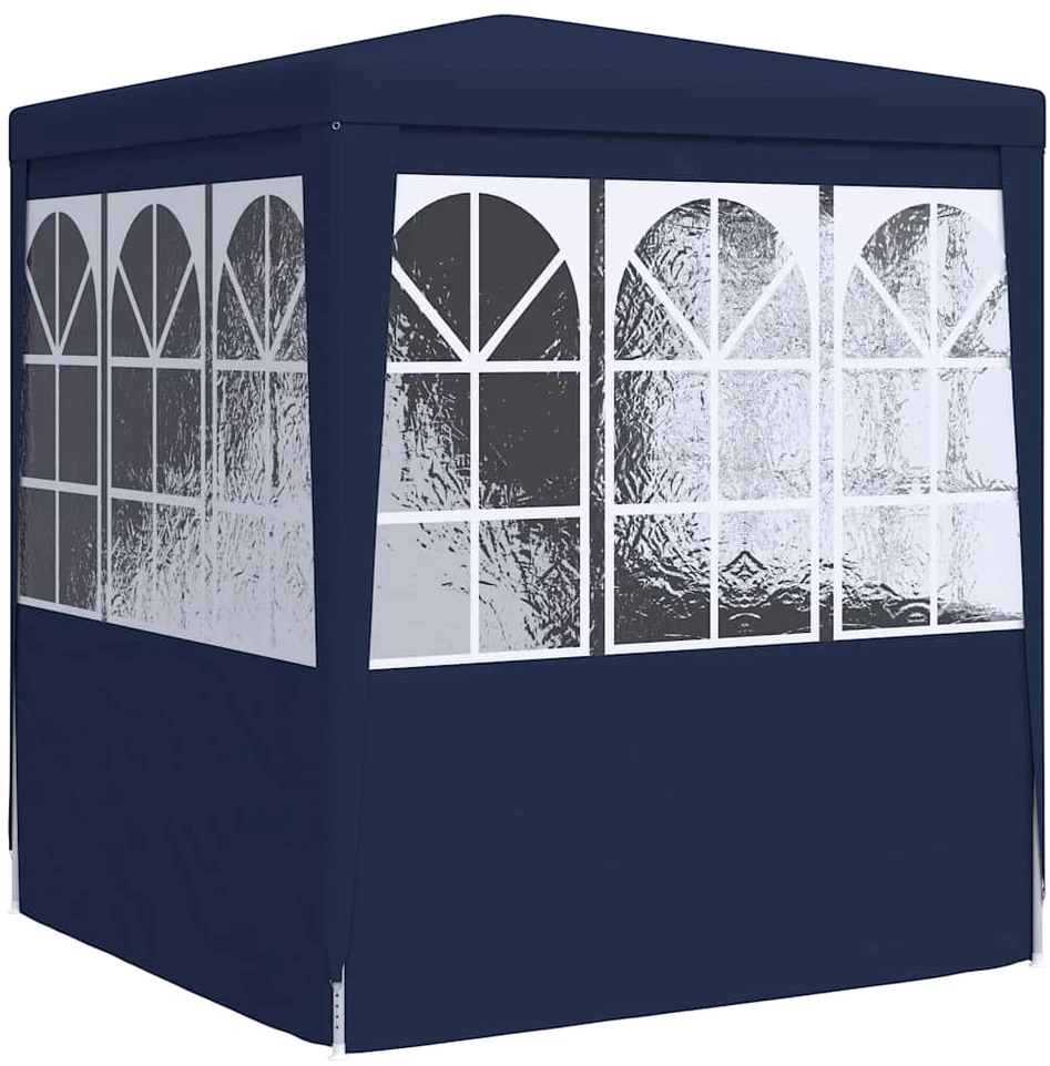 Palapinė su šoninėmis sienomis, mėlyna, 2,5x2,5m, 90g/m²