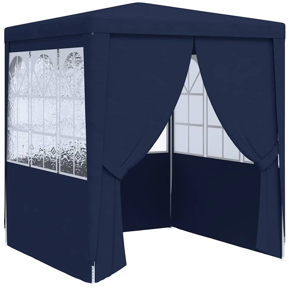 Palapinė su šoninėmis sienomis, mėlyna, 2,5x2,5m, 90g/m²