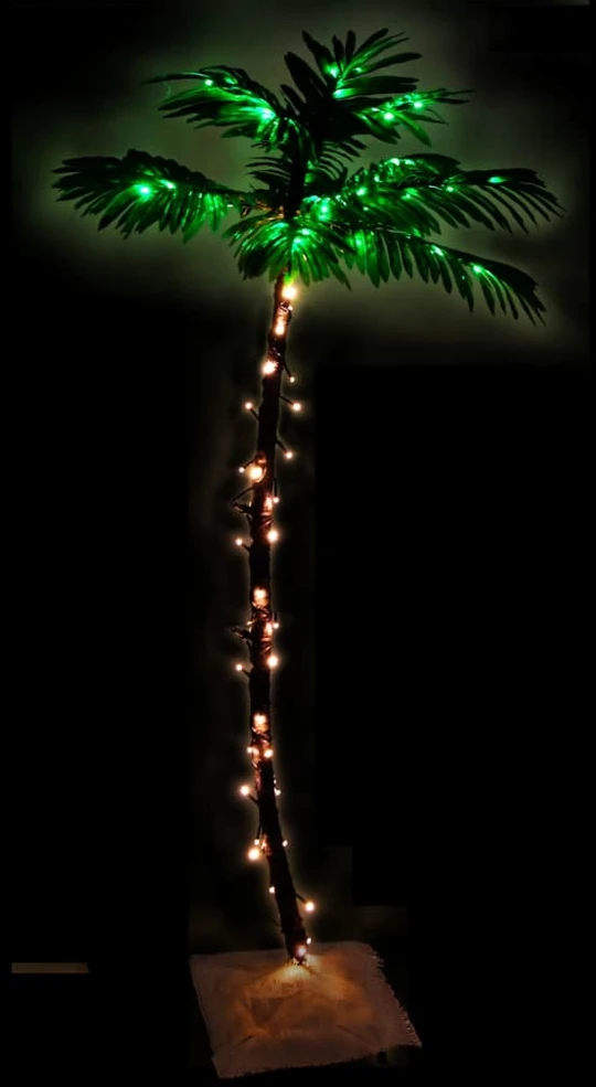 Palmė su 88 šiltomis baltomis LED lemputėmis, 150cm