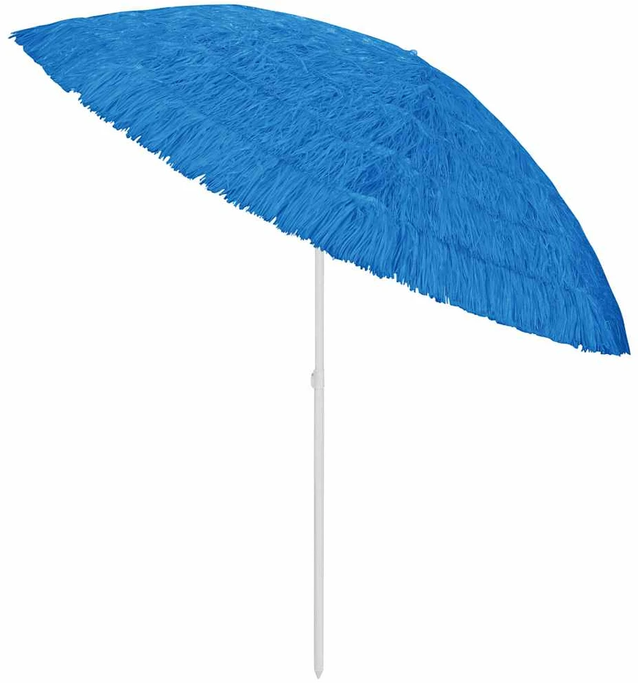 Paplūdimio skėtis, mėlynos spalvos, 300cm, havajietiško dizaino