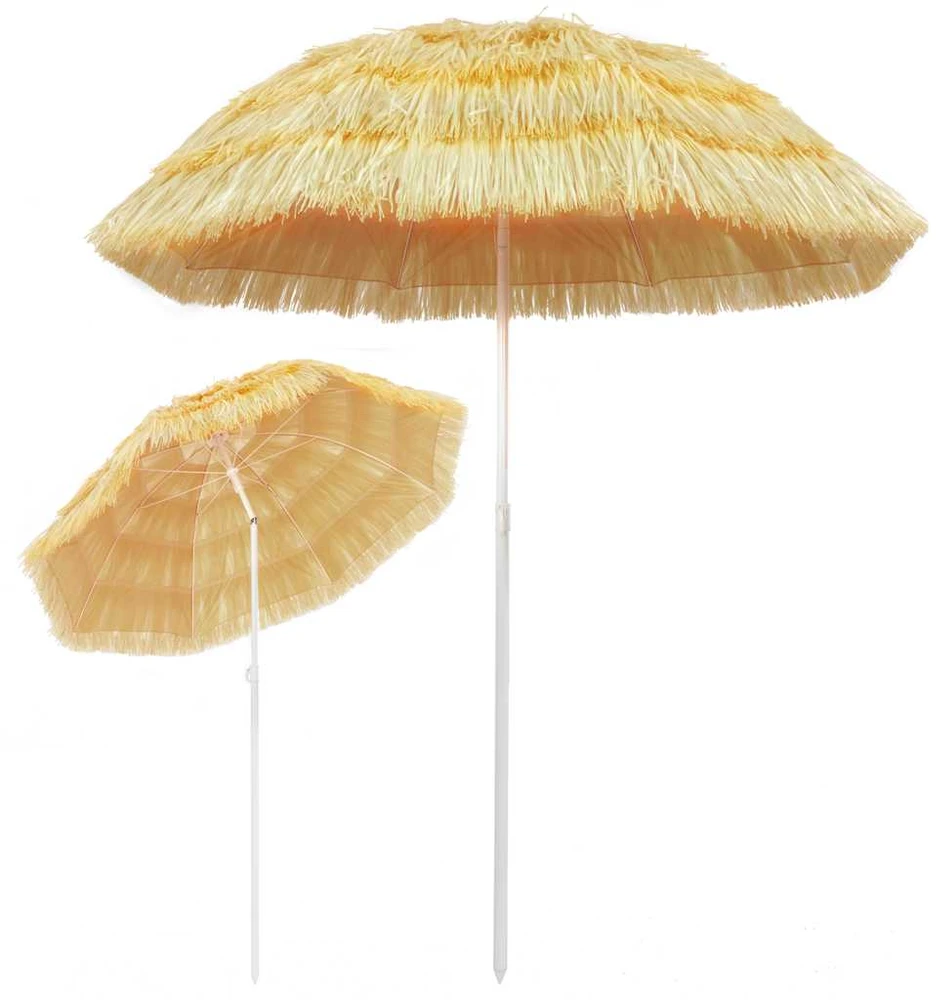Paplūdimio skėtis, natūralus, 180cm, havajietiško stiliaus