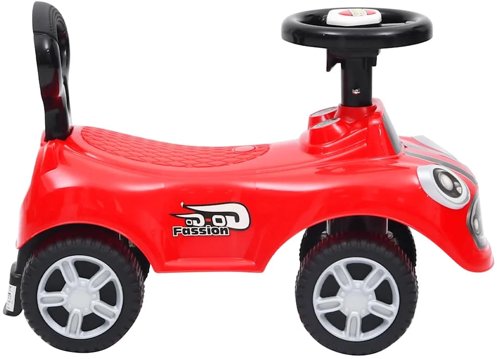 Paspiriamas vaikiškas automobilis, raudonos spalvos