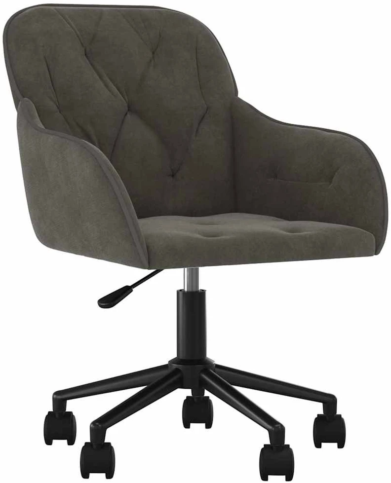 Pasukamos valgomojo kėdės, 2vnt., tamsiai pilkos, aksomas