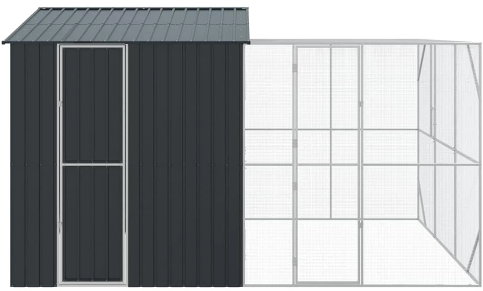 Paukščių narvas Antracitas 425 x 304 x 247 cm Cinkuota plienas