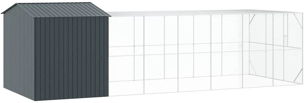 Paukščių narvas Antracitas 845 x 304 x 247 cm Cinkuota plienas
