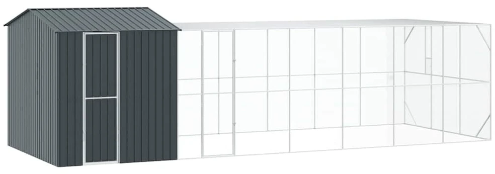 Paukščių narvas Antracitas 845 x 304 x 247 cm Cinkuota plienas