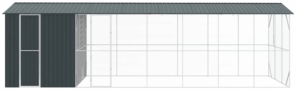 Paukščių narvas Antracitas 860 x 310 x 247 cm Cinkuota plienas