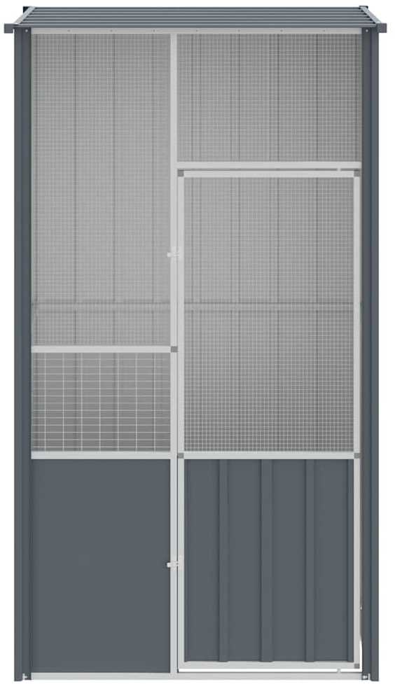 Paukščių narvas, antracito, 115x78x200cm, galvanizuotas plienas