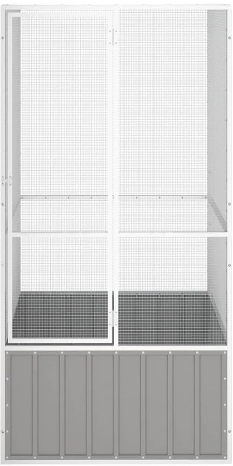 Paukščių narvas, pilkas, 111x107x211,5cm, galvanizuotas plienas