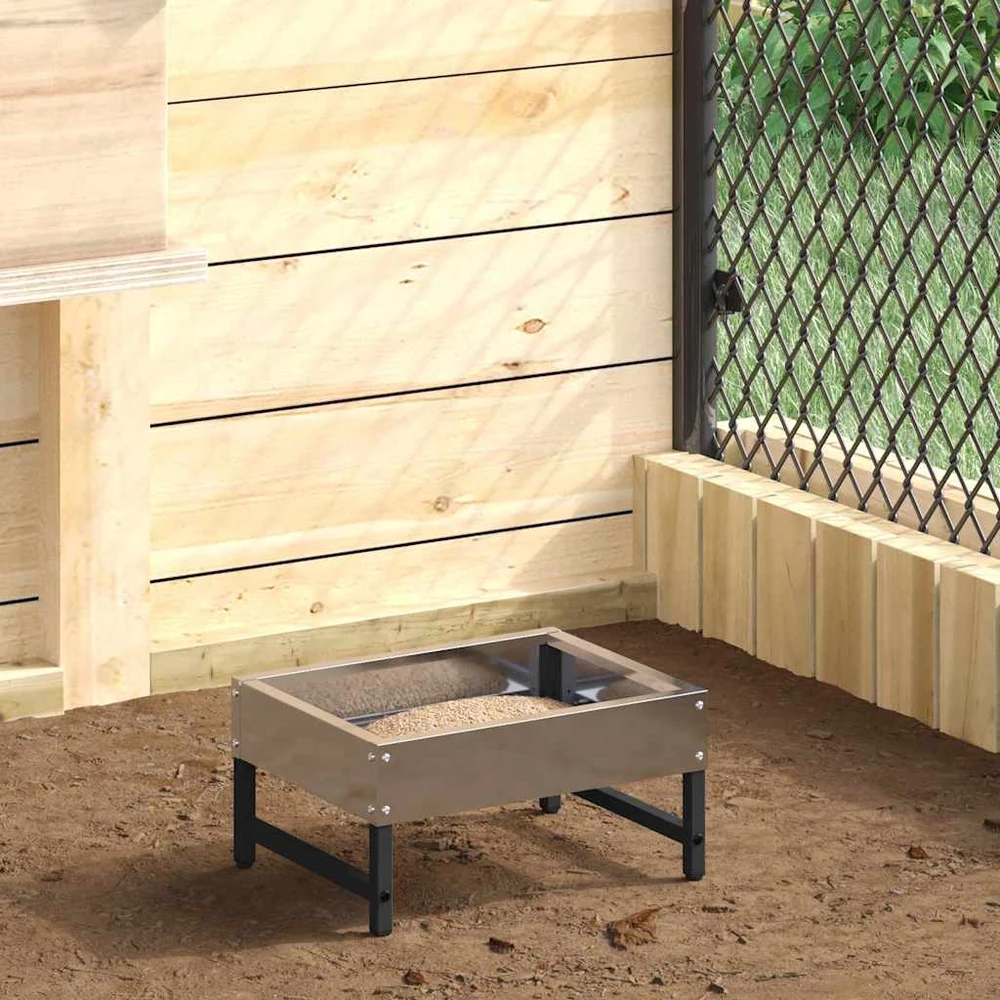 Paukščių šėrykla Sidabro 80 x 28 x 13.5 cm Cinkuota plienas