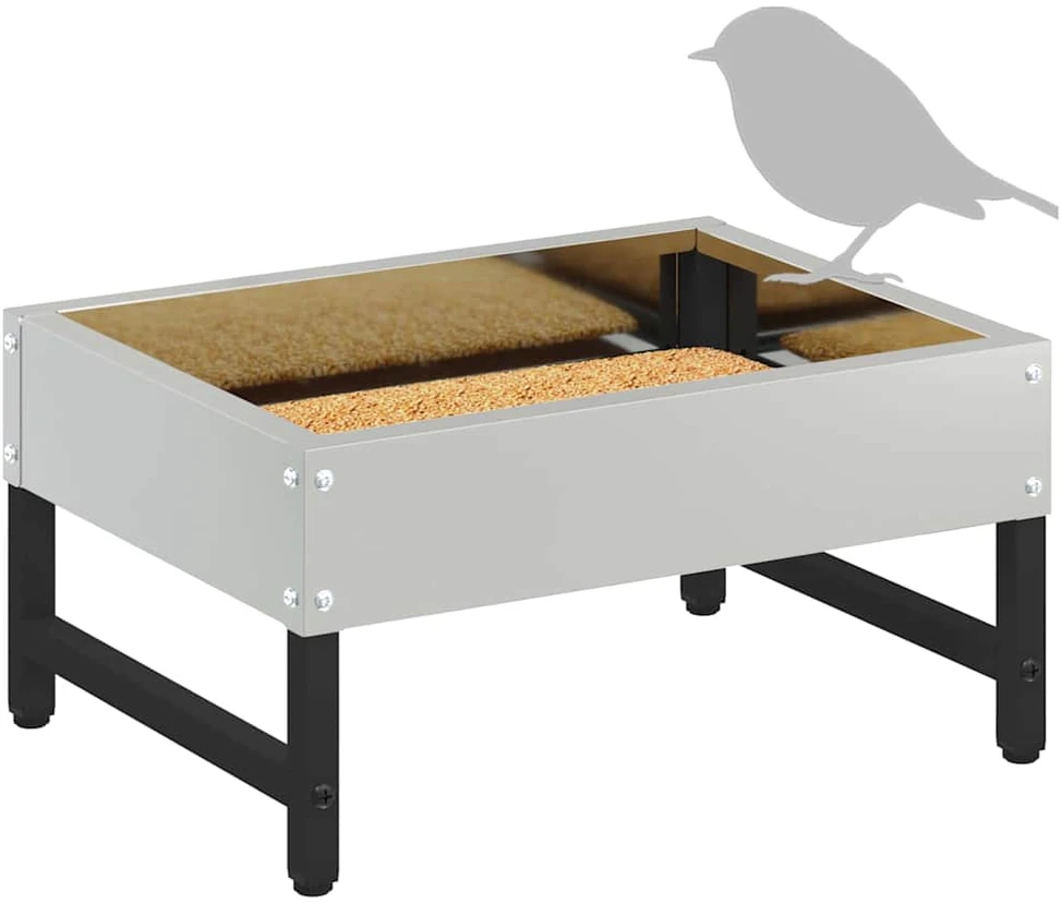 Paukščių šėrykla Sidabro 80 x 28 x 13.5 cm Cinkuota plienas