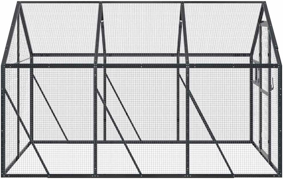 Paukštidė, antracito spalvos, 1,79x3x1,85m, aliuminis