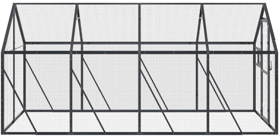 Paukštidė, antracito spalvos, 1,79x4x1,85m, aliuminis