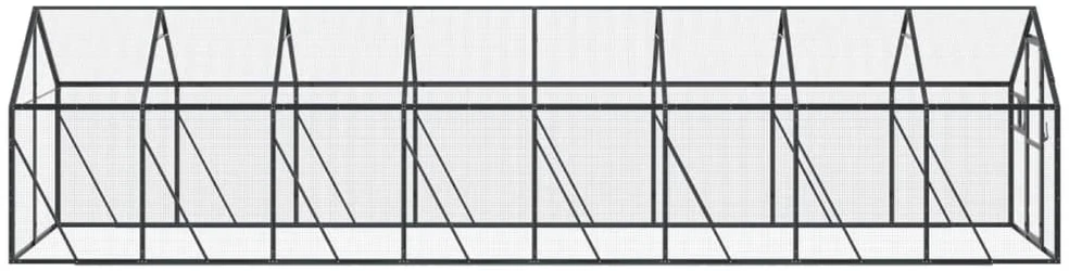 Paukštidė, antracito spalvos, 1,79x8x1,85m, aliuminis