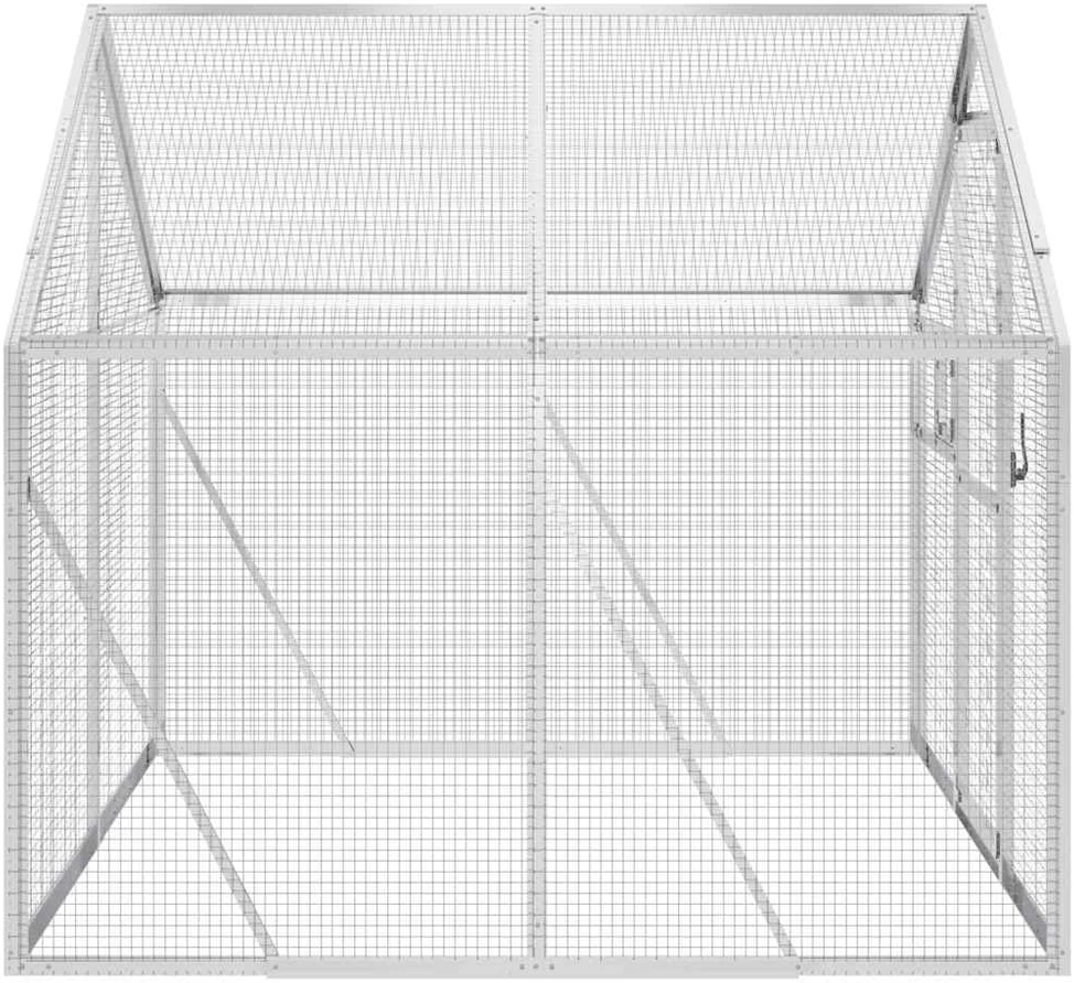 Paukštidė, sidabrinės spalvos, 1,79x2x1,85m, aliuminis