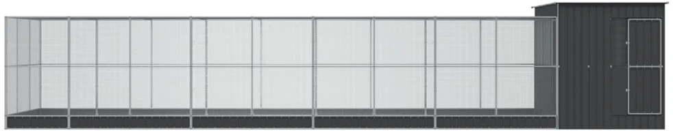 Paukštidė su prailginimu, sidabrinė, 1118x303x216cm, plienas