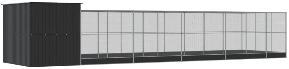Paukštidė su prailginimu, sidabrinė, 1118x303x216cm, plienas