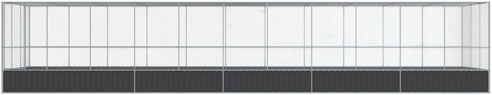 Paukštidė su prailginimu, sidabrinė, 1139x307x212cm, plienas