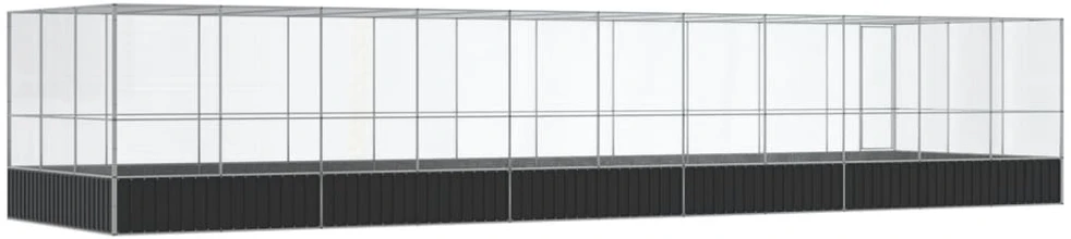 Paukštidė su prailginimu, sidabrinė, 1139x307x212cm, plienas