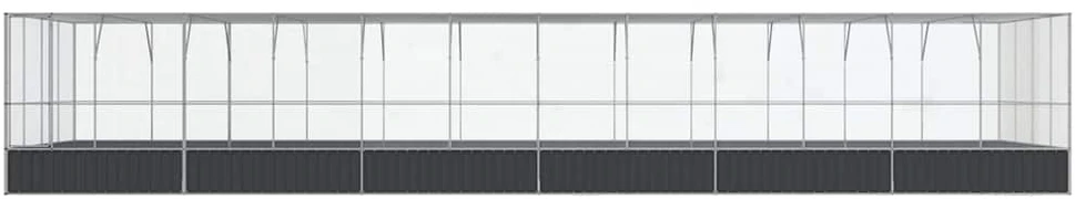 Paukštidė su prailginimu, sidabrinė, 1246x414x212cm, plienas