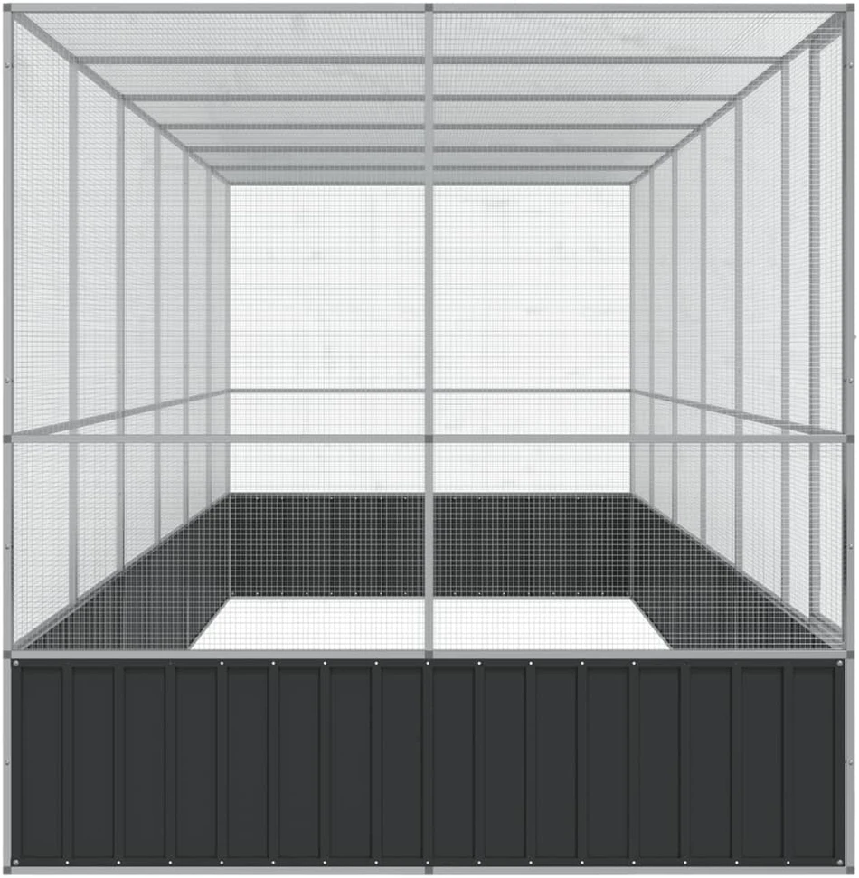 Paukštidė su prailginimu, sidabrinė, 625x207x212cm, plienas